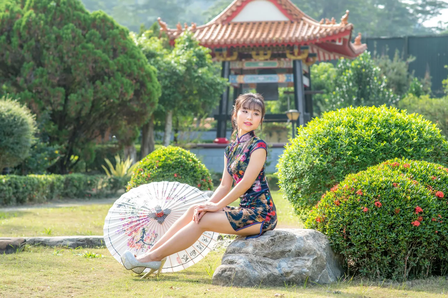 [Mzsock] NO.194 Yu Chen short cheongsam high heels beautiful legs street photography#[105P]-26